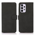 KHAZNEH Tekstureret PU Læder Telefon Pung Flip Cover Stativfunktion Magnetisk Beskyttende Folio Etui til Samsung Galaxy A33 5G