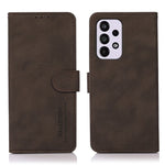 KHAZNEH Tekstureret PU Læder Telefon Pung Flip Cover Stativfunktion Magnetisk Beskyttende Folio Etui til Samsung Galaxy A33 5G