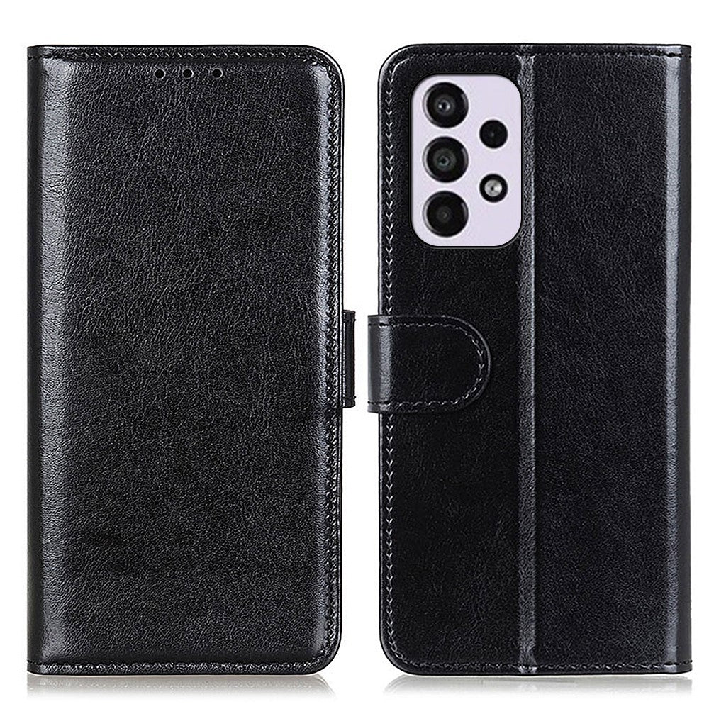 Crazy Horse Texture PU Leather Magnetic Flip Cover Stand Wallet Phone Case for Samsung Galaxy A33 5G