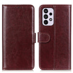 Magnetisk flip-etui i Crazy Horse-tekstureret PU-læder med stativ og pung til Samsung Galaxy A33 5G