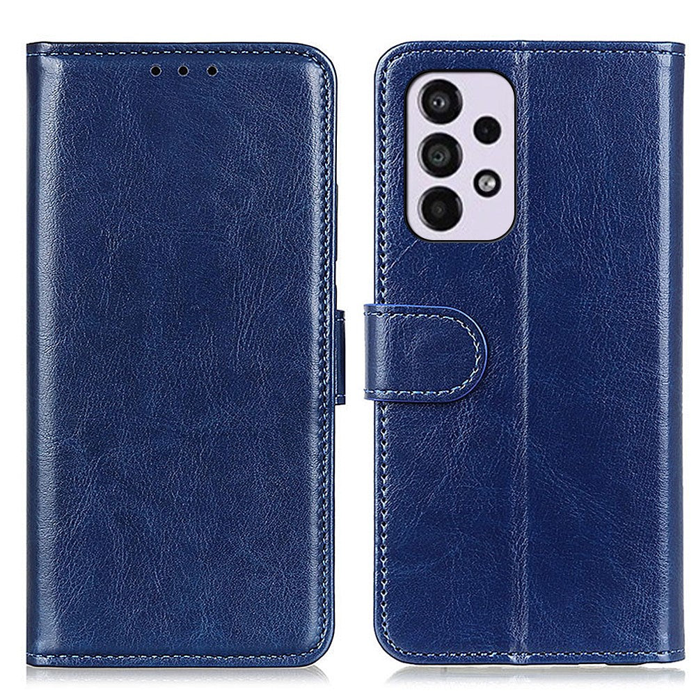 Crazy Horse Texture PU Leather Magnetic Flip Cover Stand Wallet Phone Case for Samsung Galaxy A33 5G