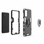 Ring Kickstand PC+ TPU Dubbelskiktat Stötdämpande Skyddsskal för Samsung Galaxy A13 5G