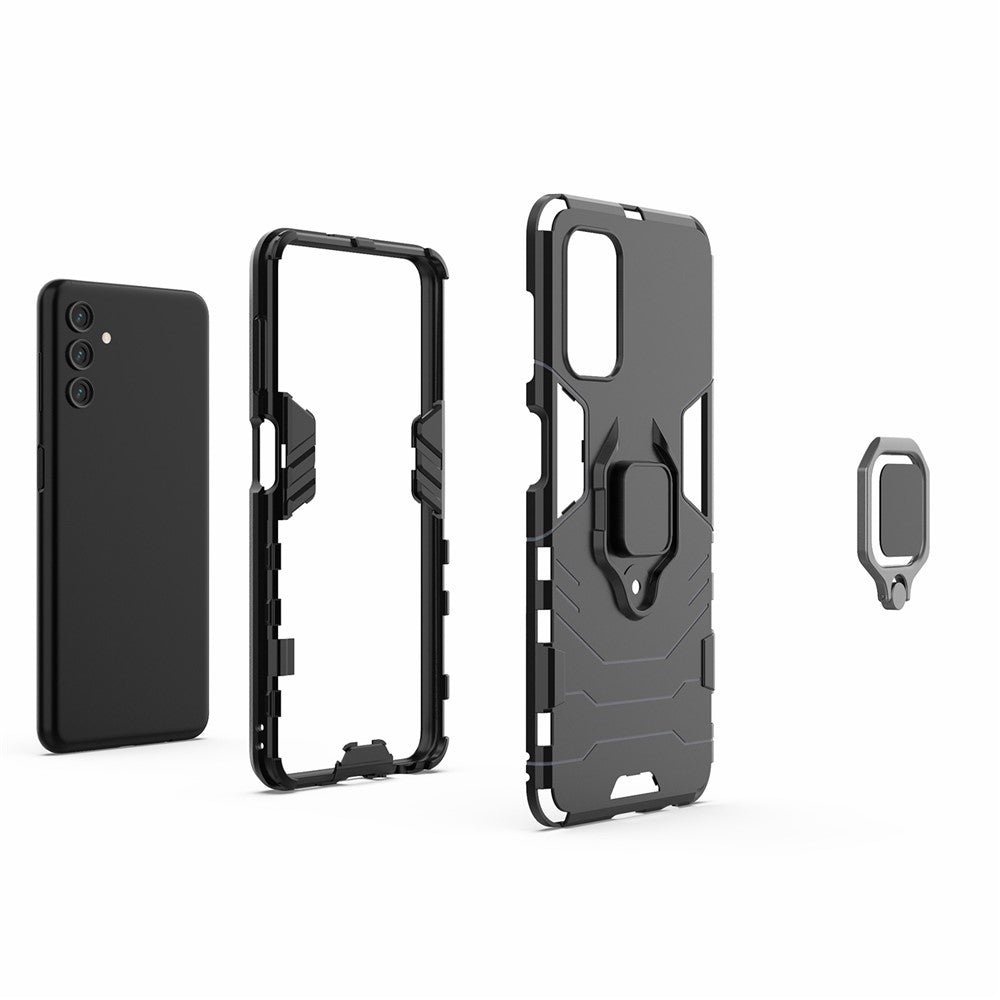 Ring Kickstand PC+ TPU Dubbelskiktat Stötdämpande Skyddsskal för Samsung Galaxy A13 5G