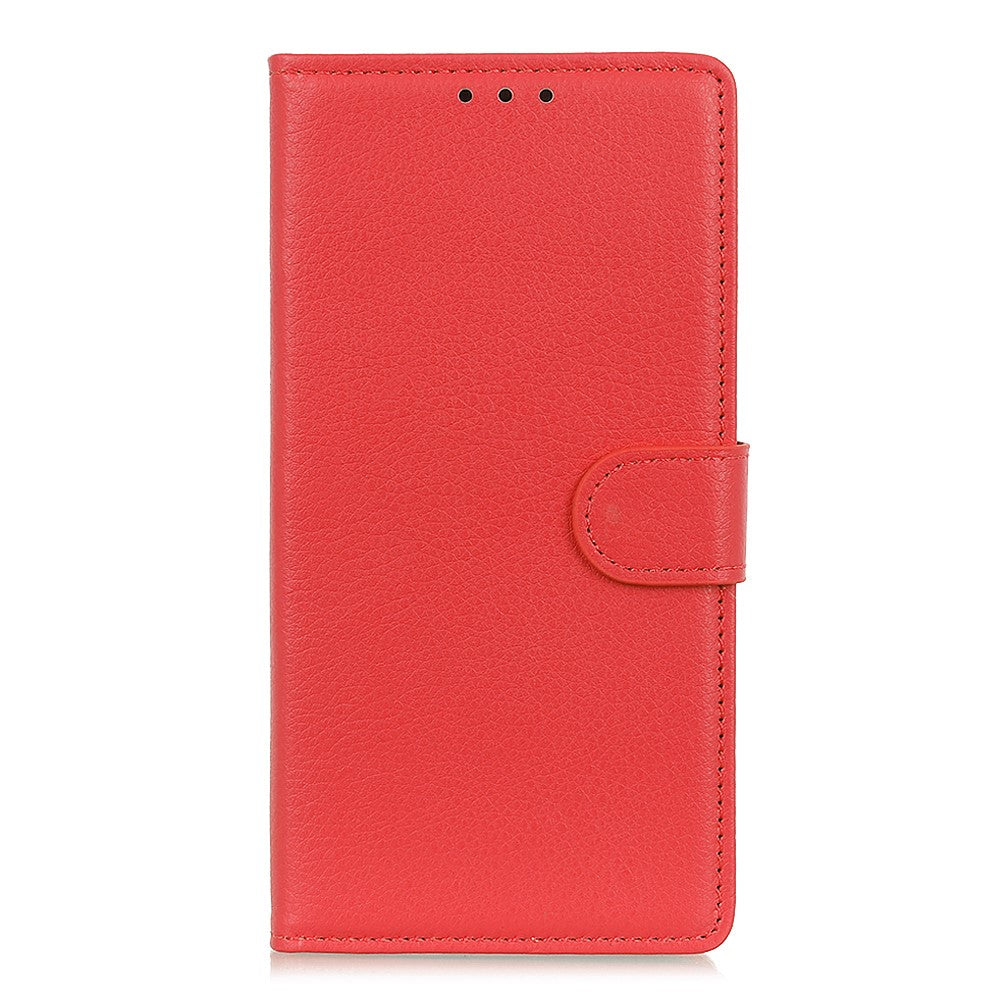 Litchitexturerat PU-läderfodral med stativ och stötsäkert TPU-plånboksfodral till Samsung Galaxy A33 5G