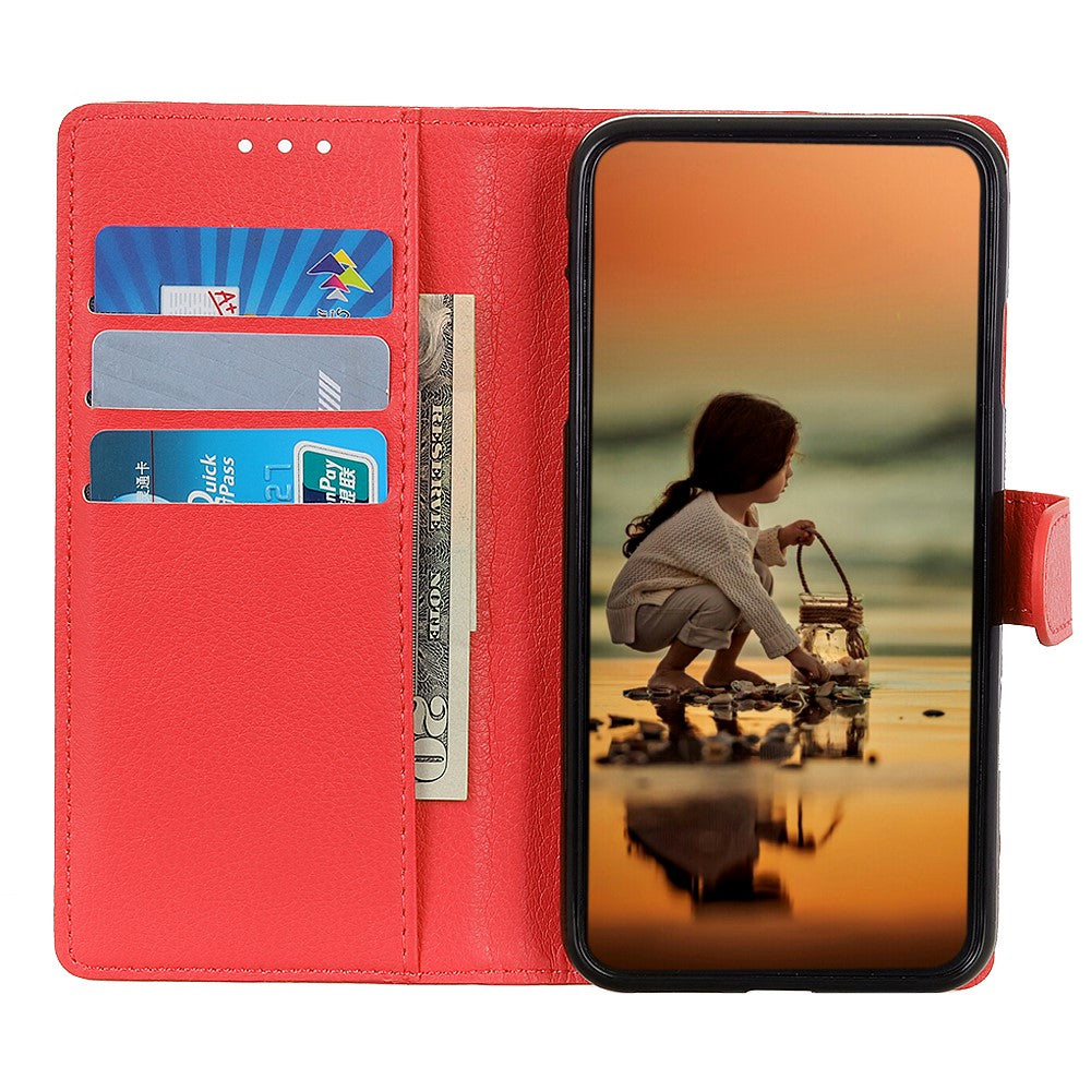 Litchi Texture PU Leather Stand Phone Cover Shockproof TPU Inner Protective Wallet Case for Samsung Galaxy A33 5G
