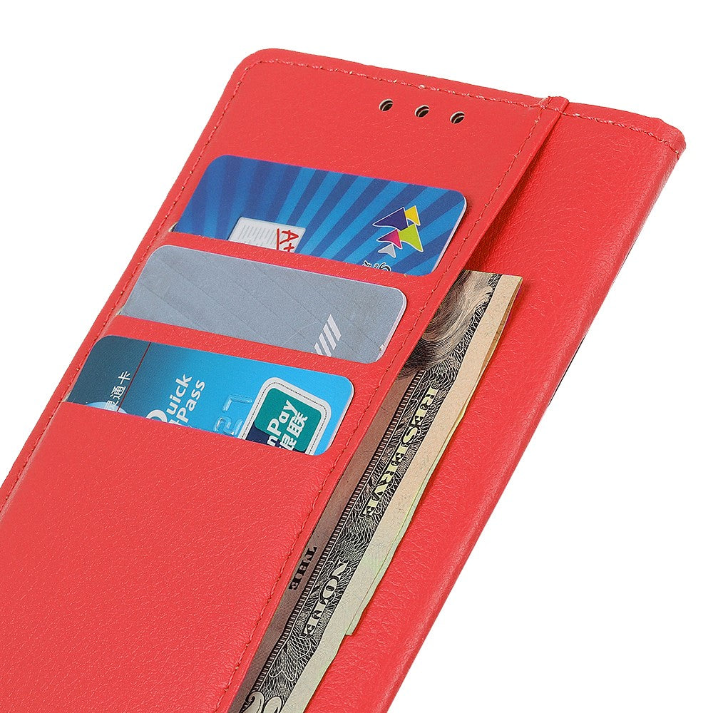Litchi Texture PU Leather Stand Phone Cover Shockproof TPU Inner Protective Wallet Case for Samsung Galaxy A33 5G