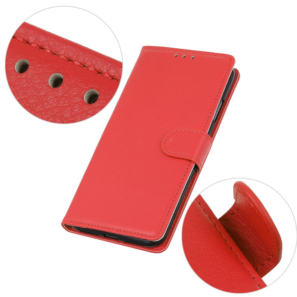 Litchi Texture PU Leather Stand Phone Cover Shockproof TPU Inner Protective Wallet Case for Samsung Galaxy A33 5G