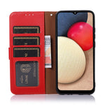 KHAZNEH RFID Blocking Litchi Texture PU Leather Cover with Strap Stand Wallet Drop-proof Cover for Samsung Galaxy A33 5G