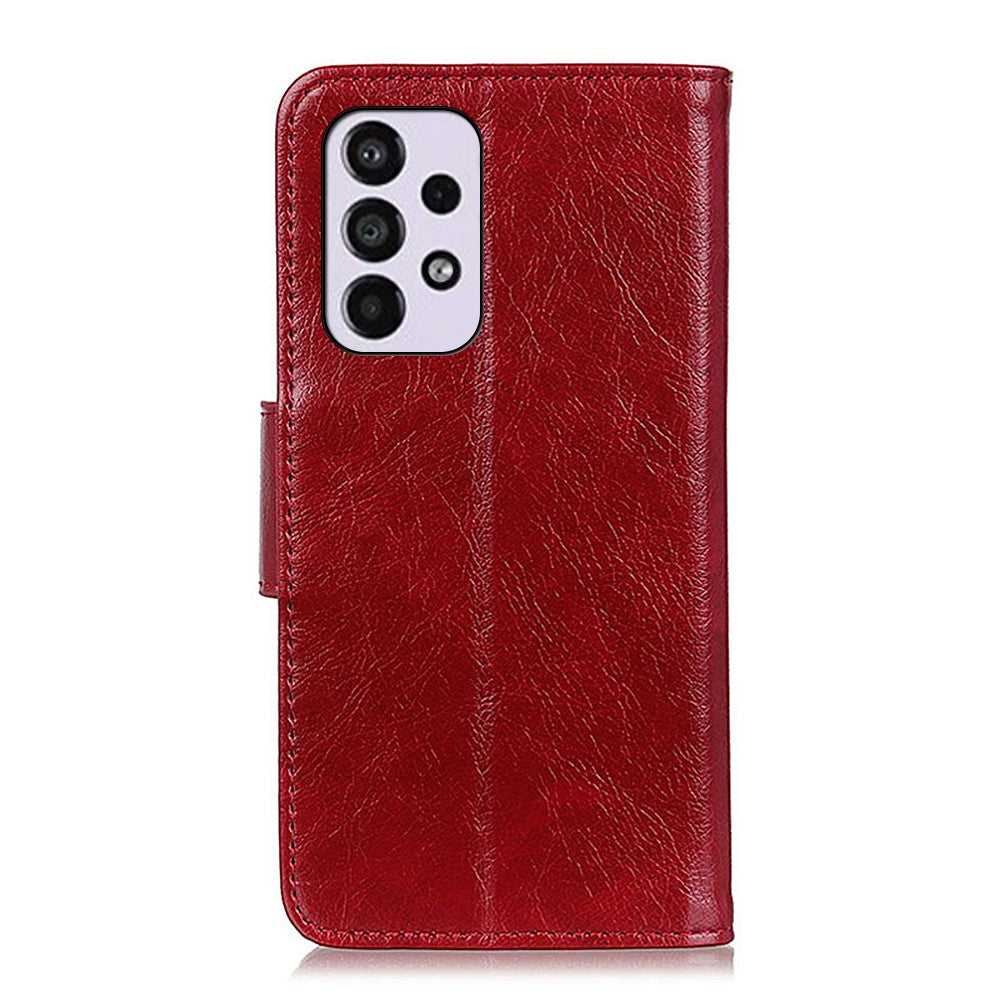 Overall Protection Nappa Texture Split Leather Cover + TPU Phone Case with Stand Wallet for Samsung Galaxy A33 5G