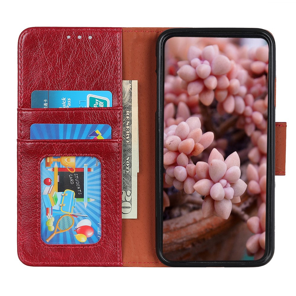 Overall Protection Nappa Texture Split Leather Cover + TPU Phone Case with Stand Wallet for Samsung Galaxy A33 5G
