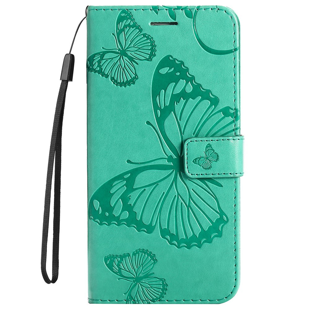For Samsung Galaxy S22 5G Wallet Case Floral Butterfly Imprinted Leather Phone Cover Stand