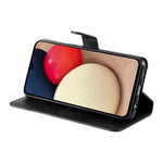 PU Leather Wallet Stand Folio Flip Protective Phone Cover for Samsung Galaxy A03s (164.2mm)