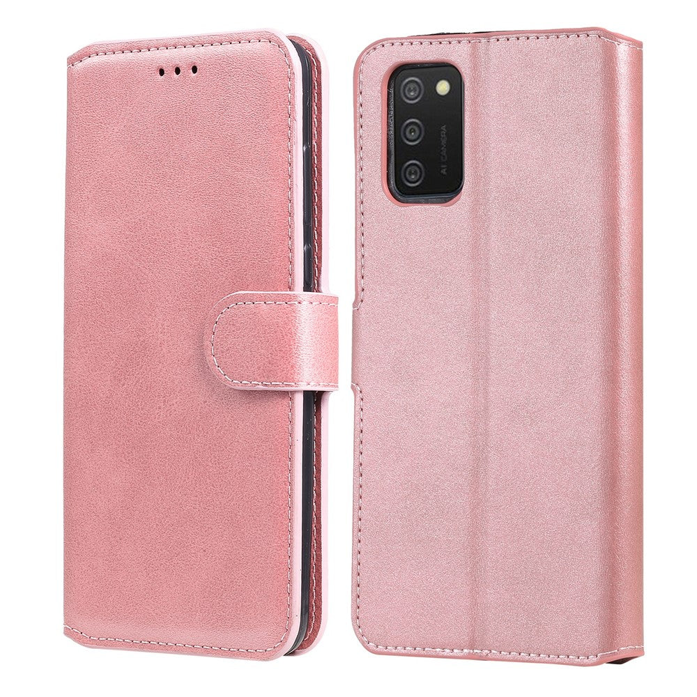 PU Leather Wallet Stand Folio Flip Protective Phone Cover for Samsung Galaxy A03s (164.2mm)