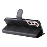 All-inclusive Protection Wallet Stand PU Leather Phone Cover Shell for Samsung Galaxy S22+ 5G