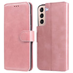 Classic Stand Folio Flip Cover PU Leather Scratch-resistant Well-protected Wallet Phone Case for Samsung Galaxy S22 5G