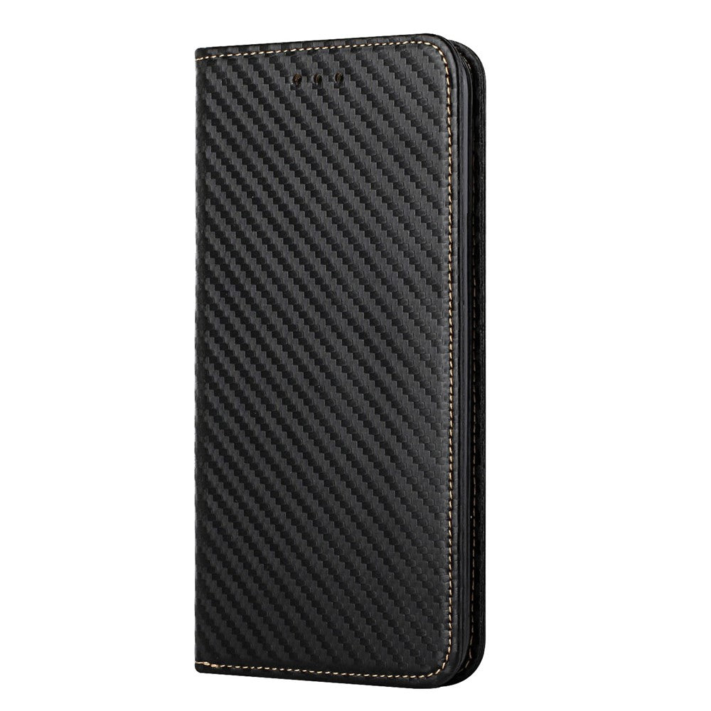 PU-læder + TPU-cover med kulfibertekstur, magnetisk autolukkende pung med standerfunktion, til Samsung Galaxy A71 4G SM-A715