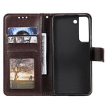 Til Samsung Galaxy S22 5G prægning Mandala blomstermønster Folio Flip Telefoncover PU-læderpung Standcover