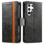 For Samsung Galaxy S22 Ultra 5G Phone Cases CASENEO PU Leather Cover Stand with RFID Blocking Wallet