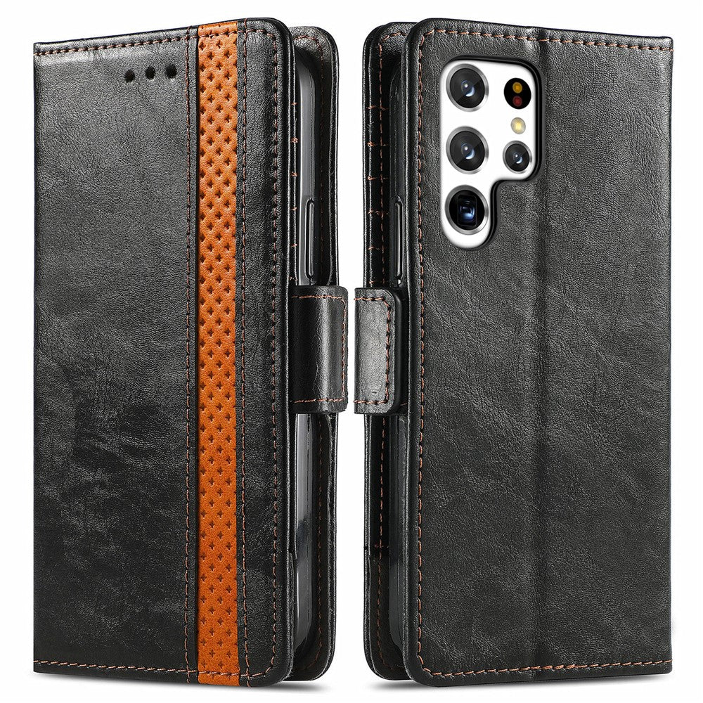 For Samsung Galaxy S22 Ultra 5G Phone Cases CASENEO PU Leather Cover Stand with RFID Blocking Wallet