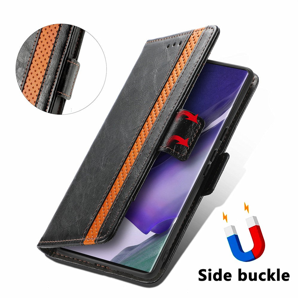 For Samsung Galaxy S22 Ultra 5G Phone Cases CASENEO PU Leather Cover Stand with RFID Blocking Wallet