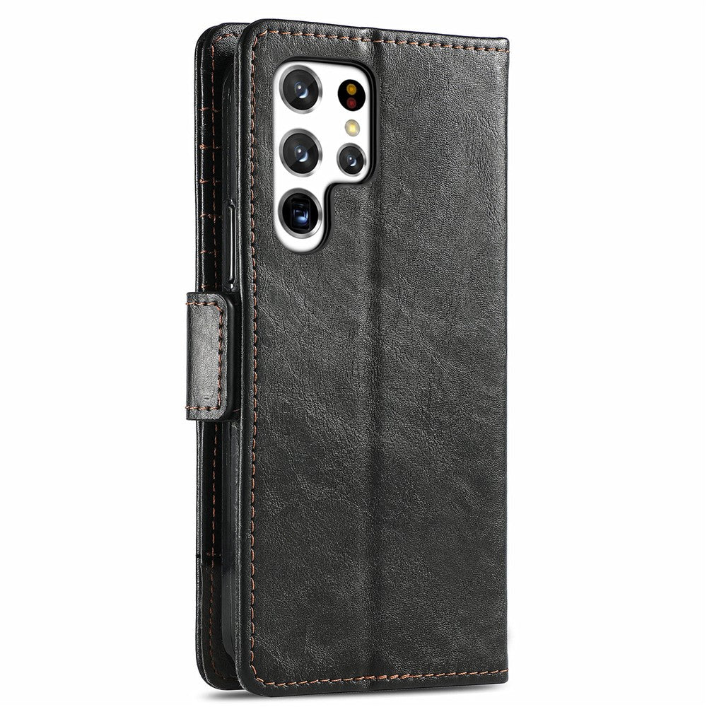 For Samsung Galaxy S22 Ultra 5G Phone Cases CASENEO PU Leather Cover Stand with RFID Blocking Wallet