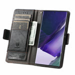 For Samsung Galaxy S22 Ultra 5G Phone Cases CASENEO PU Leather Cover Stand with RFID Blocking Wallet