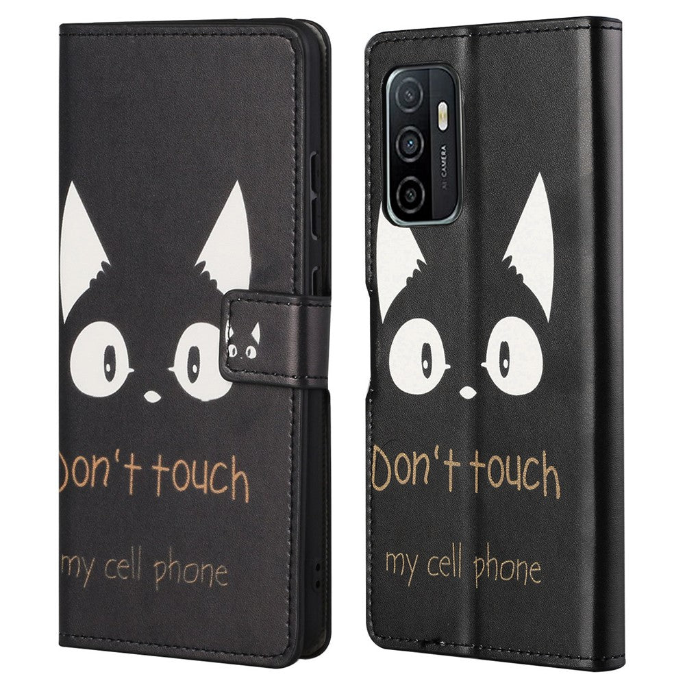Mønstertryk Tegnebog Stødsikkert Cover PU Læder Flip Magnetisk Beskyttelsescover med Stativ til Samsung Galaxy A33 5G