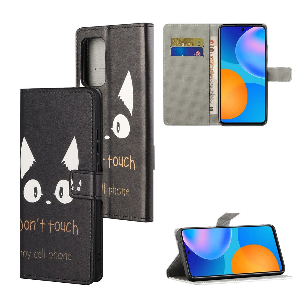 Mønstertryk Tegnebog Stødsikkert Cover PU Læder Flip Magnetisk Beskyttelsescover med Stativ til Samsung Galaxy A33 5G