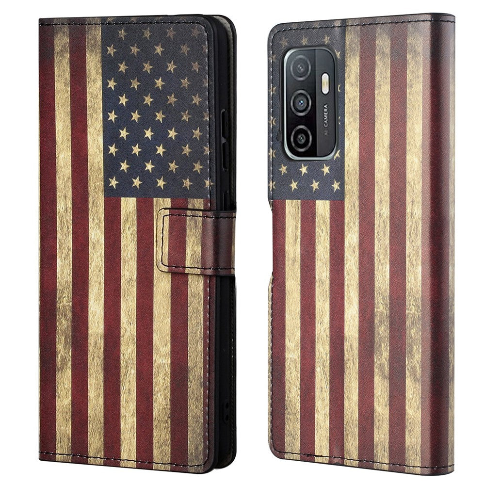 Mönstertryck Plånboksfodral Allroundskydd PU-läder Stativ Flip mobilskal för Samsung Galaxy A53 5G