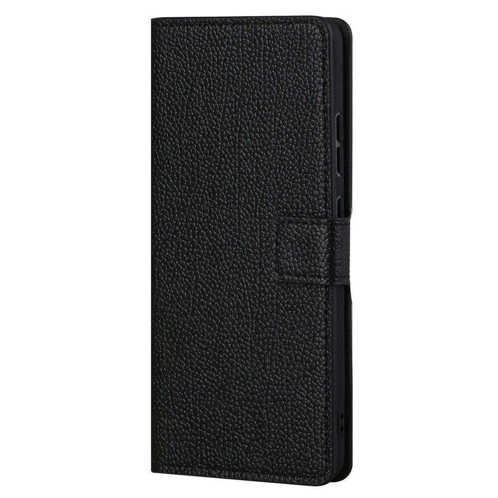 Litchi Texture Leather Wallet Stand Case Magnetic Clasp Cell Phone Protector Shell for Samsung Galaxy A53 5G
