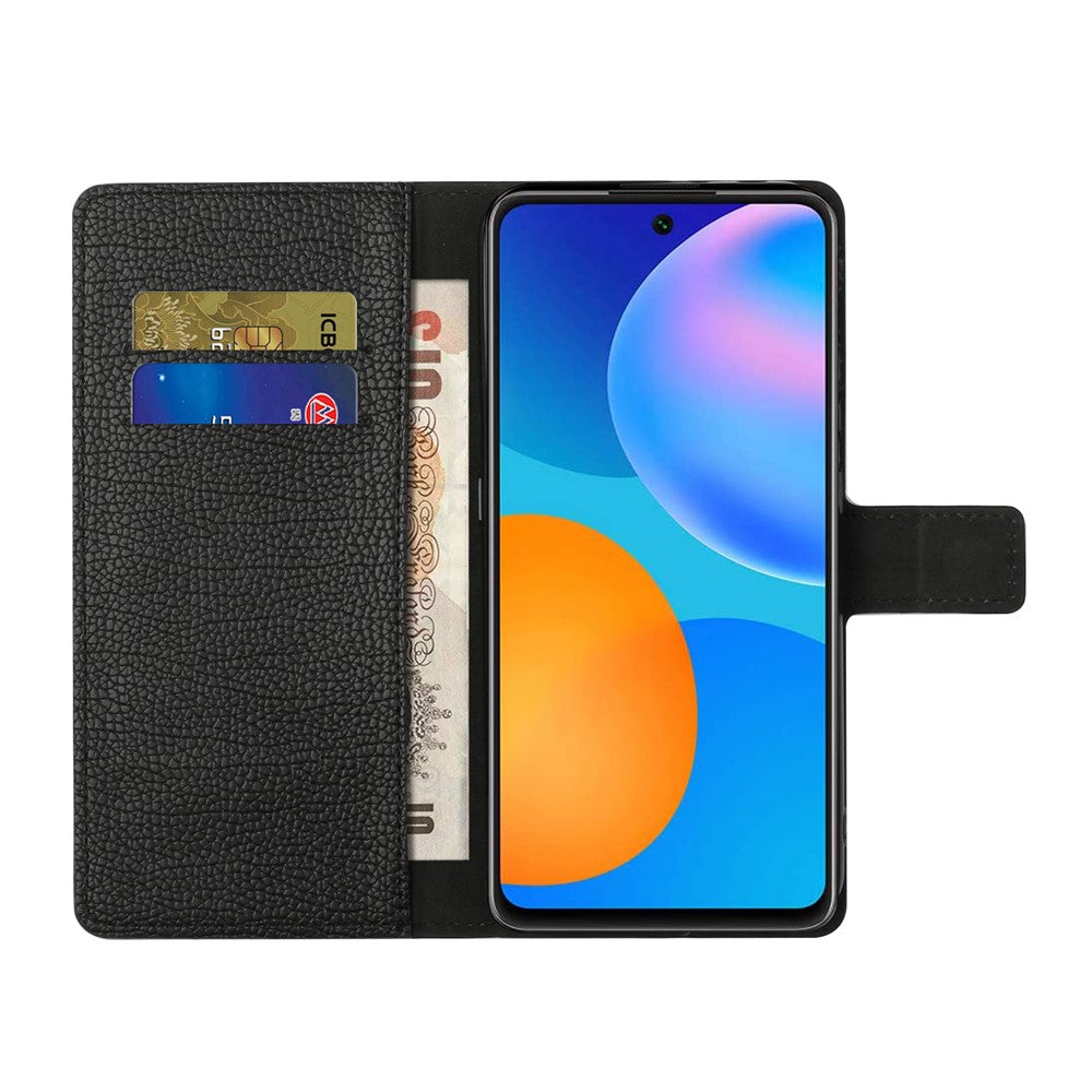 Litchi Texture Leather Wallet Stand Case Magnetic Clasp Cell Phone Protector Shell for Samsung Galaxy A53 5G