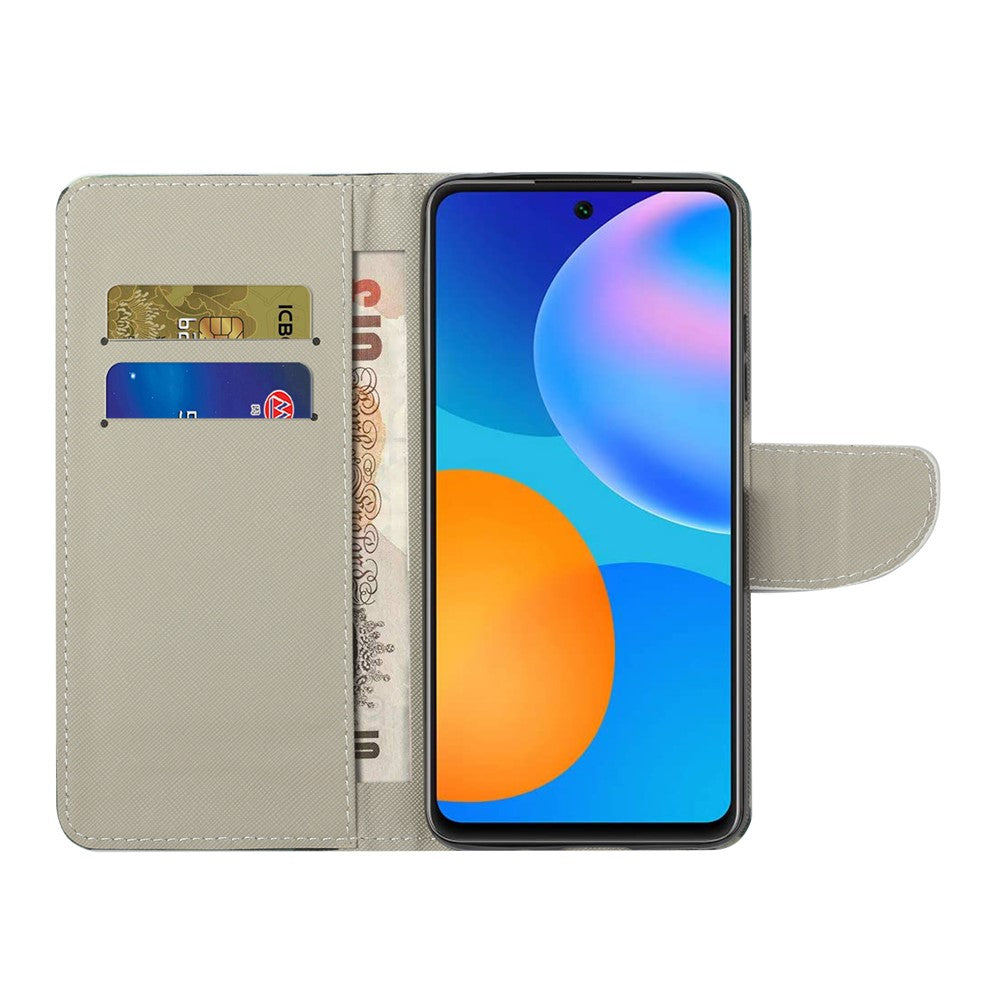 Mønstertryk Telefoncover Pung i Læder med Foldefunktion til Samsung Galaxy A53 5G