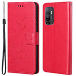 Imprinted Butterflies Flower Wallet Function Phone Case PU Leather Protective Phone Stand Shell for Samsung Galaxy A53 5G