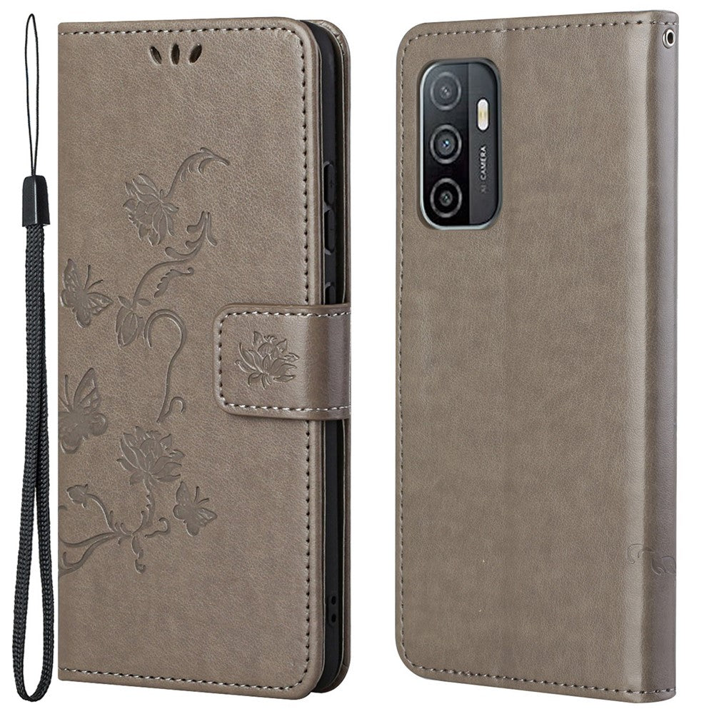 Imprinted Butterflies Flower Wallet Function Phone Case PU Leather Protective Phone Stand Shell for Samsung Galaxy A53 5G
