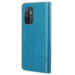 Praktisk Pung Funktion Telefoncover Med Trykte Sommerfugle Blomster Anti-fald PU Læder Beskyttende Telefonstativ Cover til Samsung Galaxy A33 5G