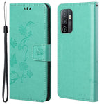 Praktisk Pung Funktion Telefoncover Med Trykte Sommerfugle Blomster Anti-fald PU Læder Beskyttende Telefonstativ Cover til Samsung Galaxy A33 5G