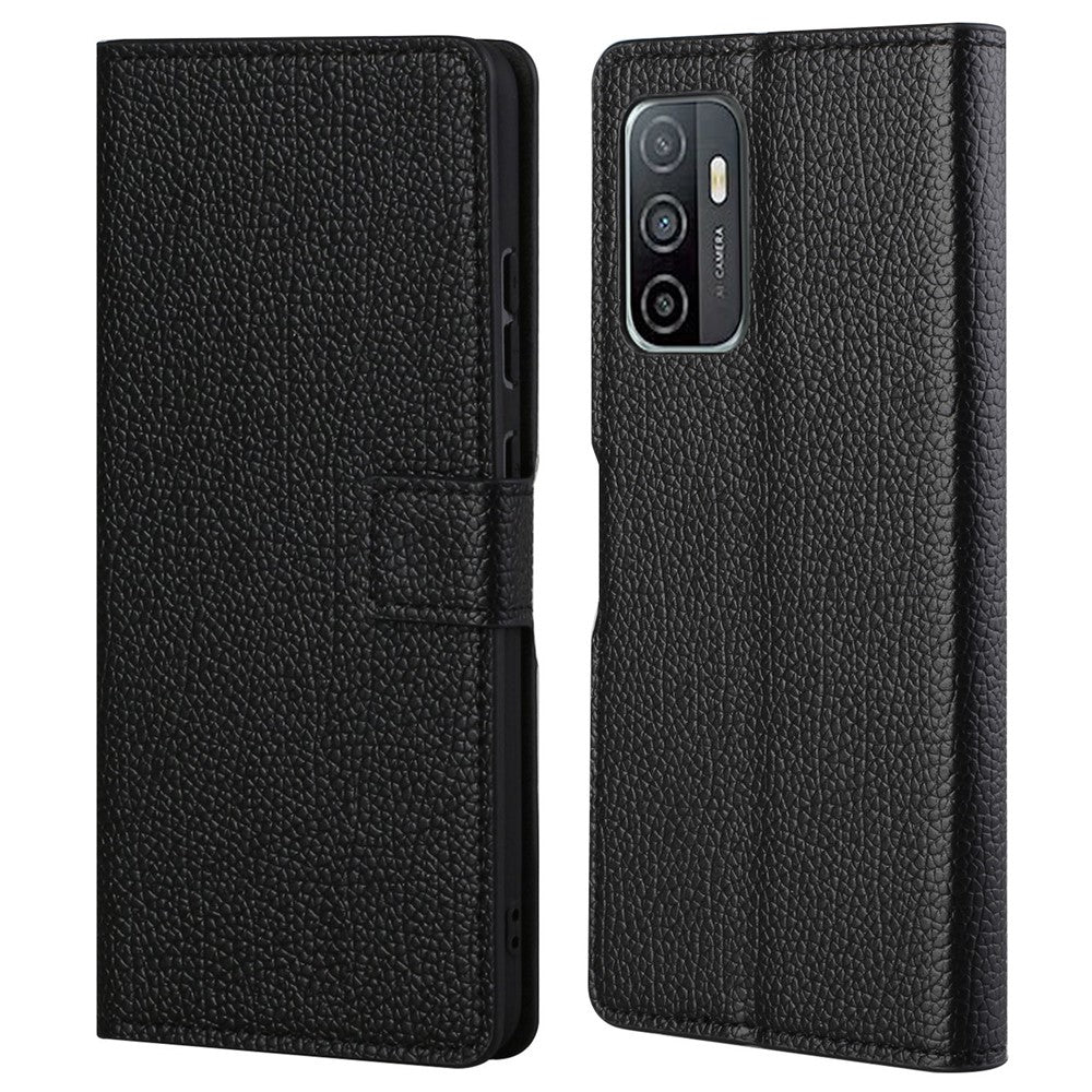 Litchi Texture PU Leather Wallet Stand Magnetic Clasp Protective Phone Case Shell for Samsung Galaxy A33 5G