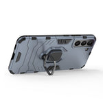 Ring Holder Kickstand Soft TPU Hard PC Scratch-Resistant Protective Back Cover for Samsung Galaxy S22 5G