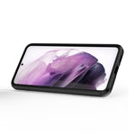 Dual Layer Soft Flexible TPU Hard PC Shockproof Protective Case with Ring Holder Kickstand for Samsung Galaxy S22+ 5G