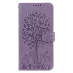 Stylish Deer Tree Pattern Imprint Full-Protection PU Leather Wallet Stand Phone Shell Case for Samsung Galaxy A53 5G