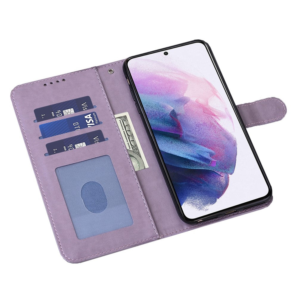 Stylish Deer Tree Pattern Imprint Full-Protection PU Leather Wallet Stand Phone Shell Case for Samsung Galaxy A53 5G