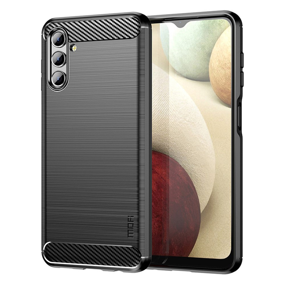 MOFI TPU-mobilskal med borstad kolfiberdesign, mjukt och välskyddat fodral för Samsung Galaxy A13 5G / A04s 4G (164,7 mm)