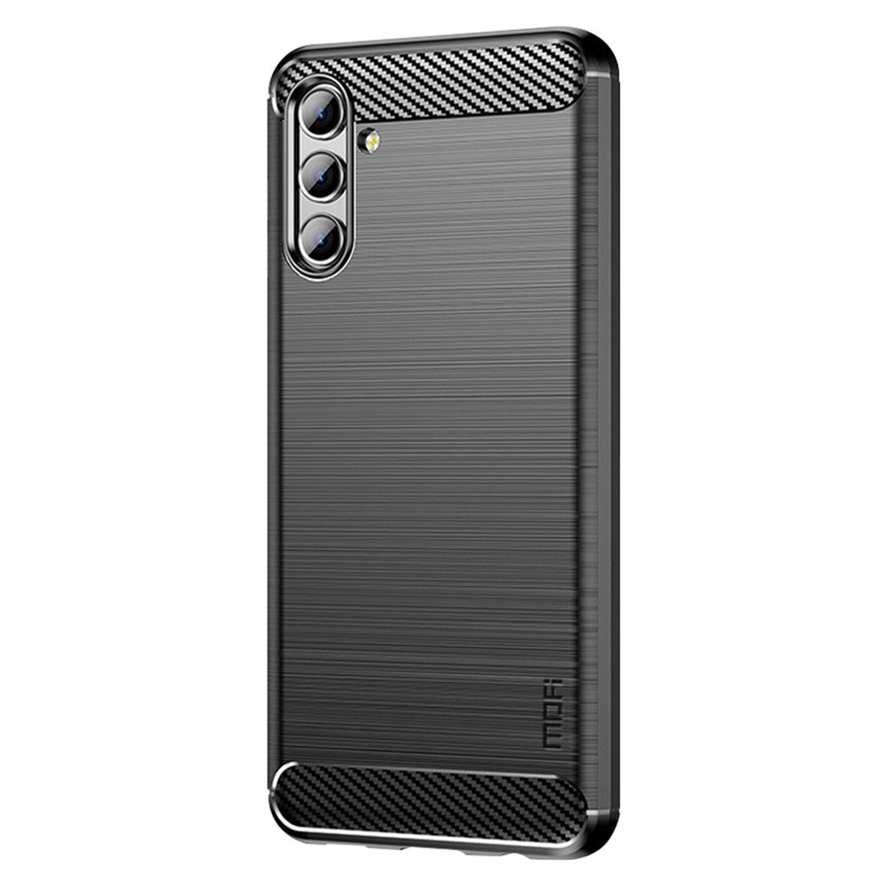 MOFI TPU-mobilskal med borstad kolfiberdesign, mjukt och välskyddat fodral för Samsung Galaxy A13 5G / A04s 4G (164,7 mm)