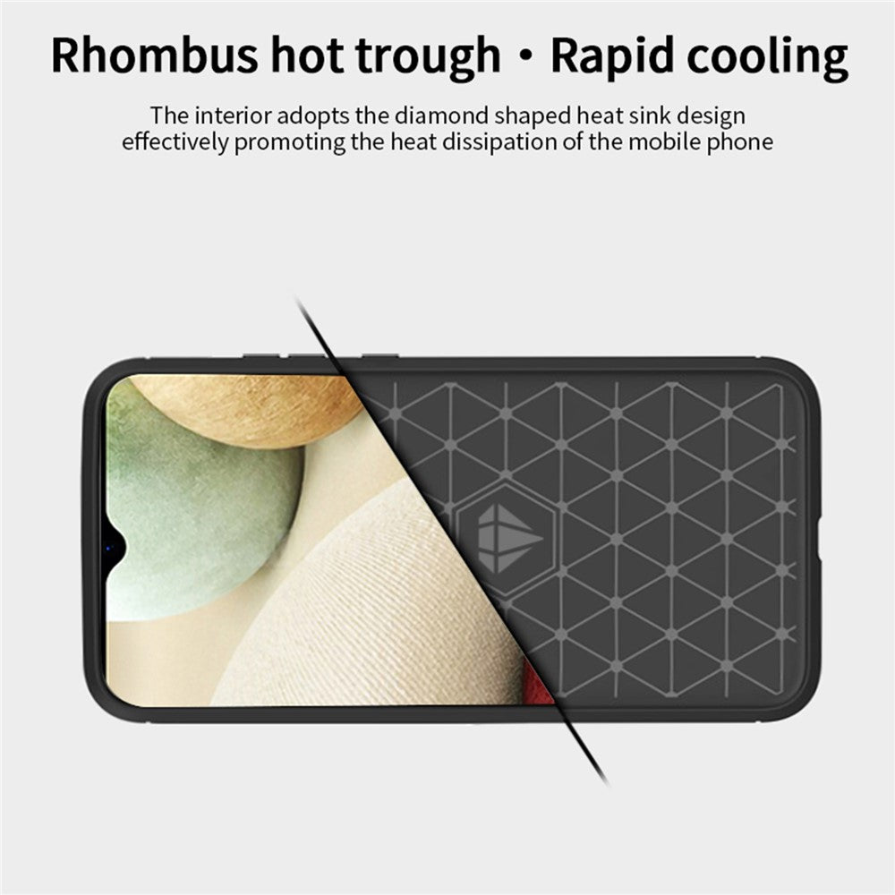 MOFI TPU-mobilskal med borstad kolfiberdesign, mjukt och välskyddat fodral för Samsung Galaxy A13 5G / A04s 4G (164,7 mm)