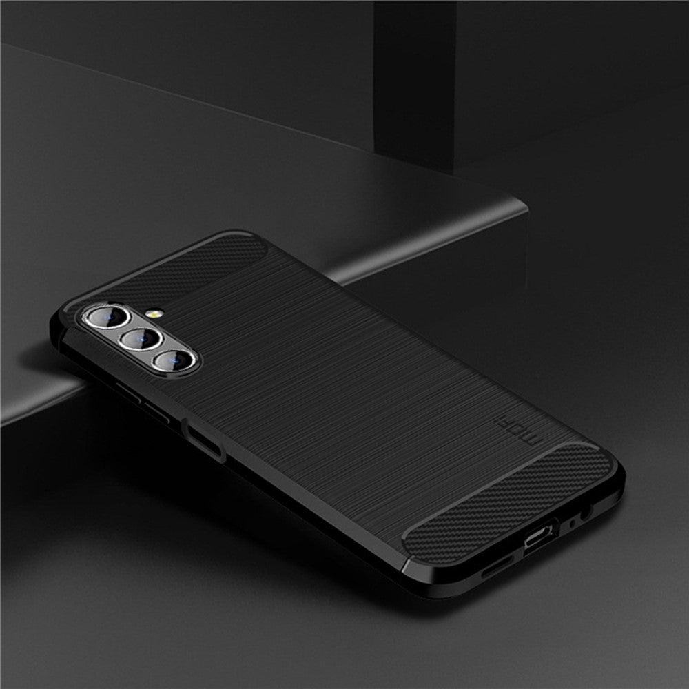 MOFI TPU-mobilskal med borstad kolfiberdesign, mjukt och välskyddat fodral för Samsung Galaxy A13 5G / A04s 4G (164,7 mm)