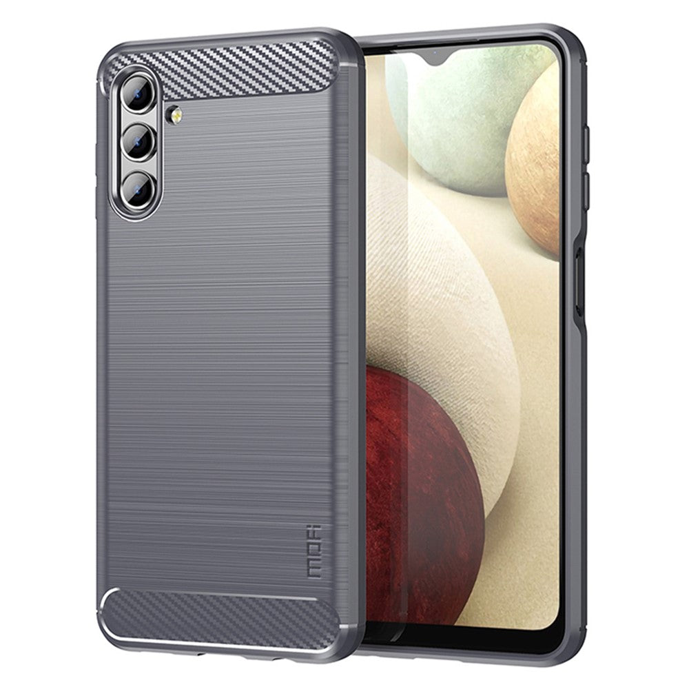 MOFI TPU-mobilskal med borstad kolfiberdesign, mjukt och välskyddat fodral för Samsung Galaxy A13 5G / A04s 4G (164,7 mm)