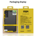 MOFI For Samsung Galaxy S22+ 5G Brushed Carbon Fiber Design Soft TPU Cover Well-Protected Phone Case
