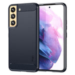 MOFI For Samsung Galaxy S22+ 5G Brushed Carbon Fiber Design Soft TPU Cover Well-Protected Phone Case