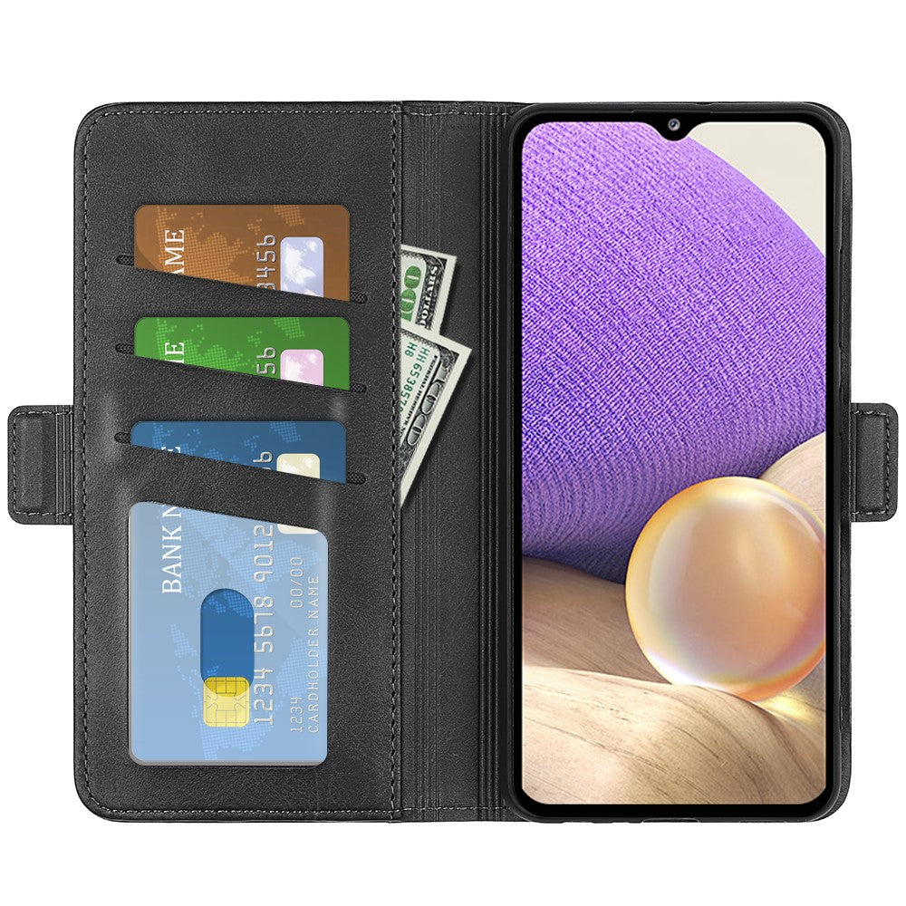 Flip Folio PU-läderfodral med stativ och dubbla magnetiska spännen med plånboksfunktion för Samsung Galaxy A53 5G