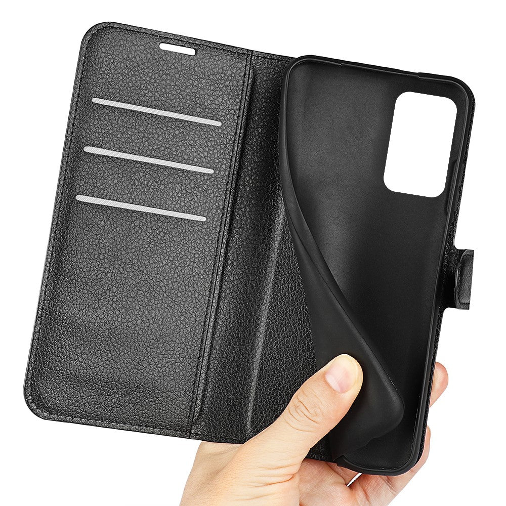 For Samsung Galaxy A33 5G Litchi Texture PU Leather Flip Stand Case Wallet Style Magnetic Clasp Protective Phone Cover